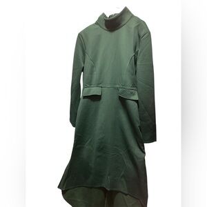 Elegant Green Long Sleeve Dress